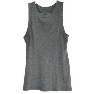 A New Day Grey Crew Neck Ribbed Sleeveless Tank Top Regular Size Medium